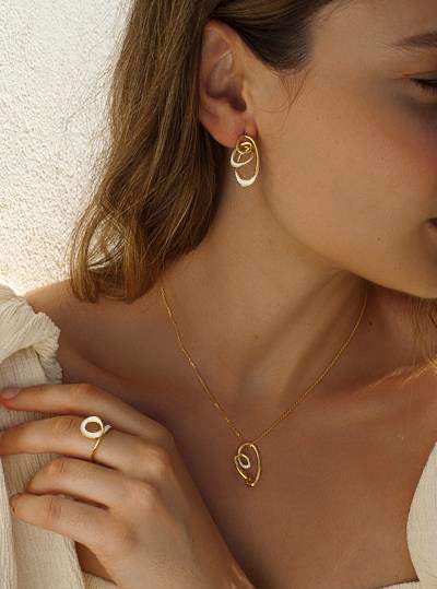 Pendientes originales de plata diseño tirabuzón