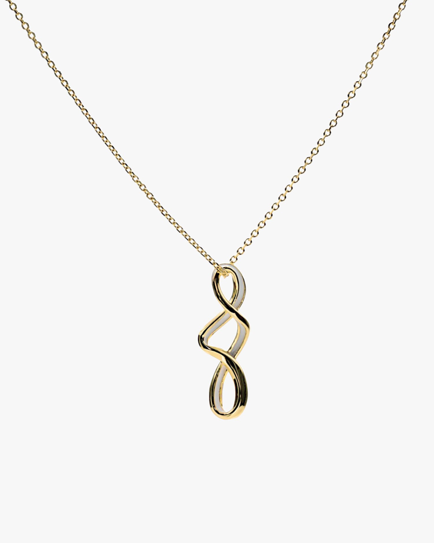 Collares plata originales con diseño curvado