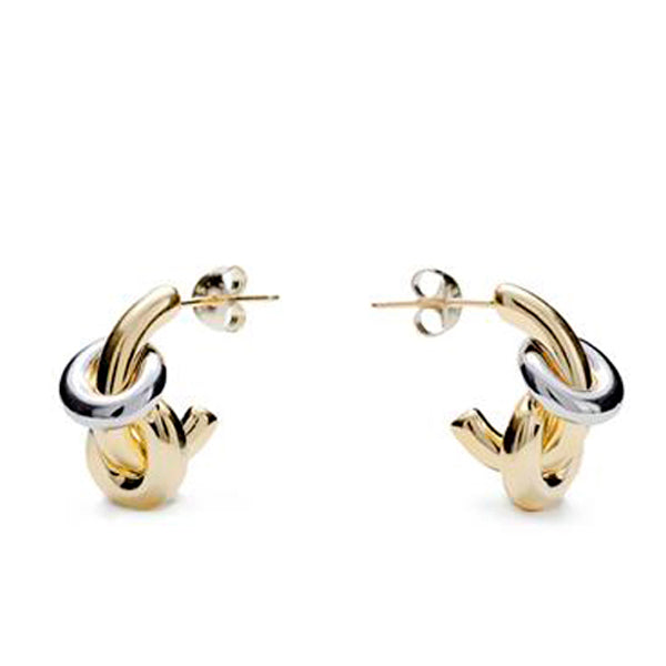 Boucles d'oreilles créoles petits design de double bague