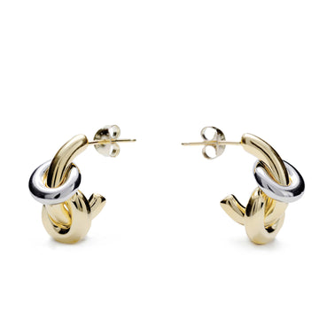Small hoop earrings with double ring design