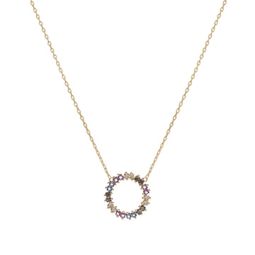 Collares con piedras de colores talla princesa diseño circular