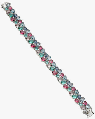 Pulseras con piedras de colores diseño tonos verdes