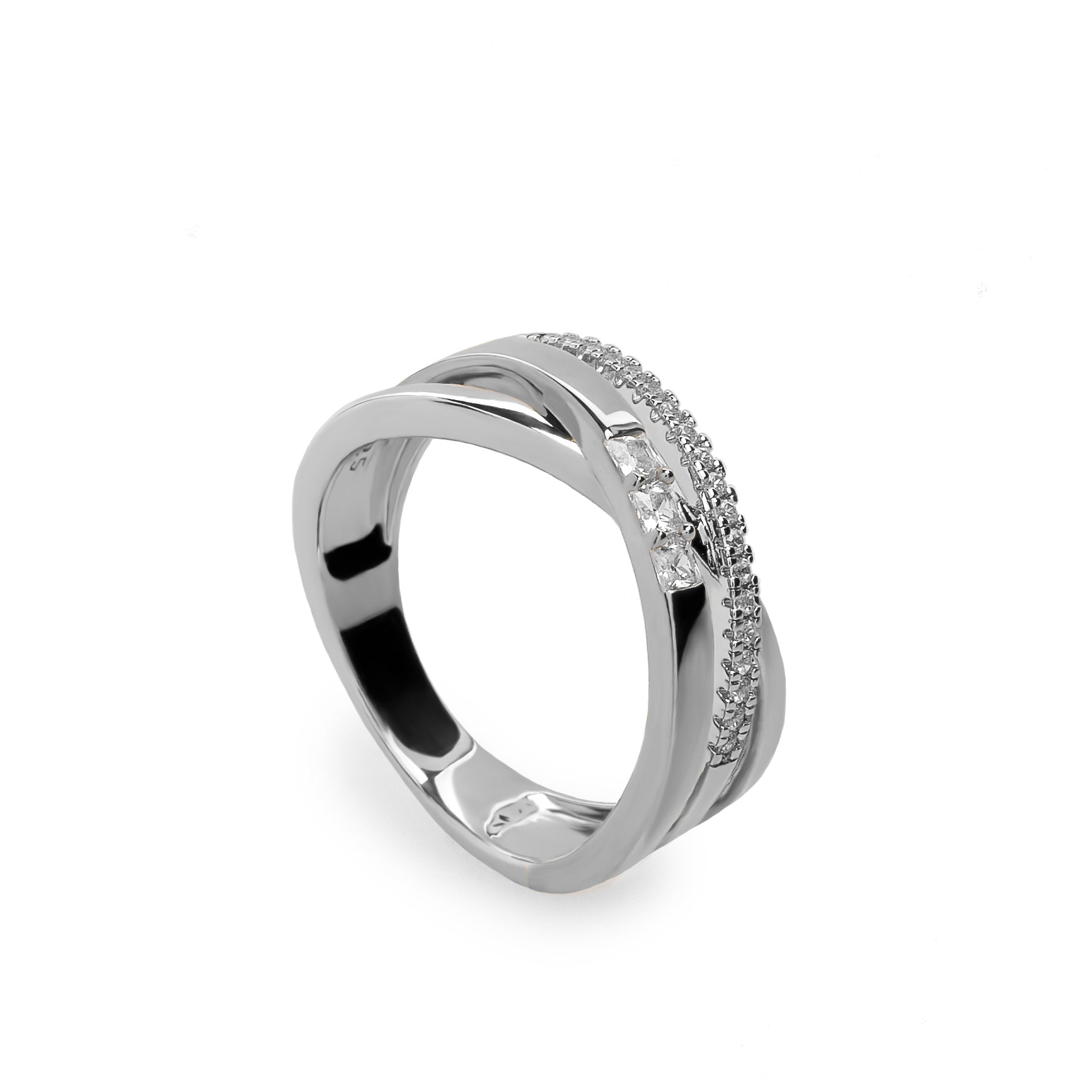 Anillo de plata con fashion circonitas