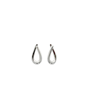 Original oval-shaped earrings in plain silver