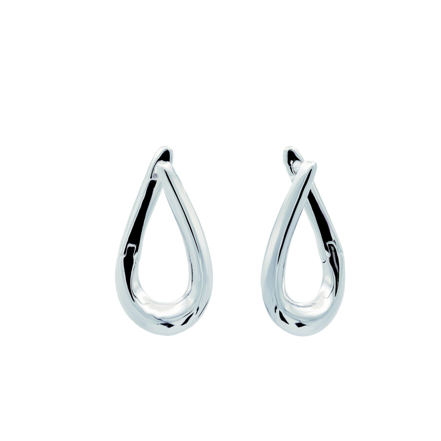 Pendientes originales de plata lisa diseño ovalado