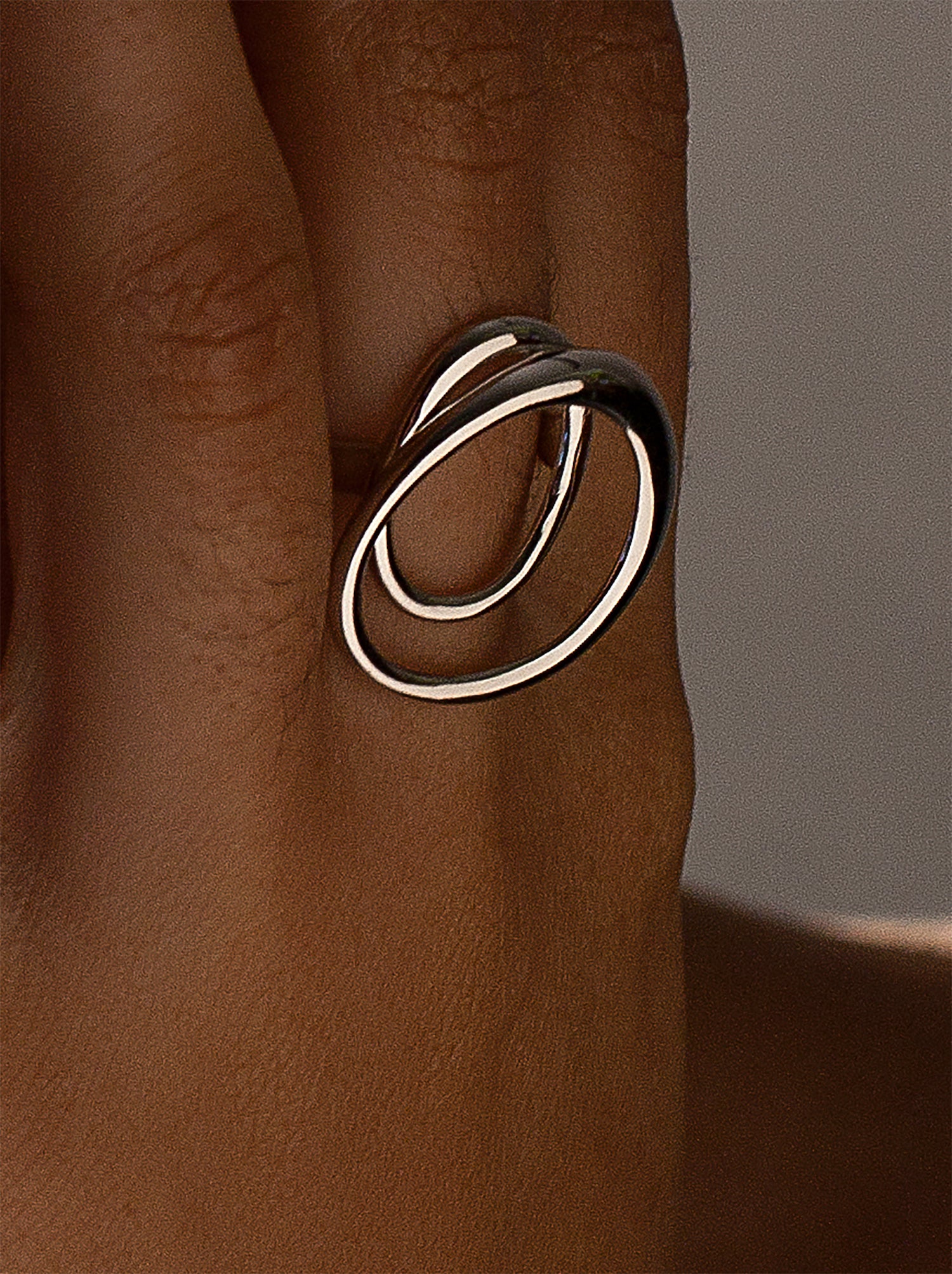 Rings Large design smooth silver spiral