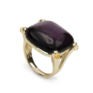 Anillos con piedras diseño cabouchón tono marrón