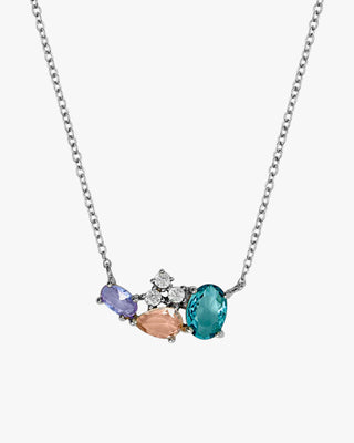 Collares con piedras de colores brillantes y circonitas