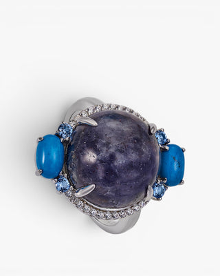 Anillos con piedras naturales diseño circular con circonitas
