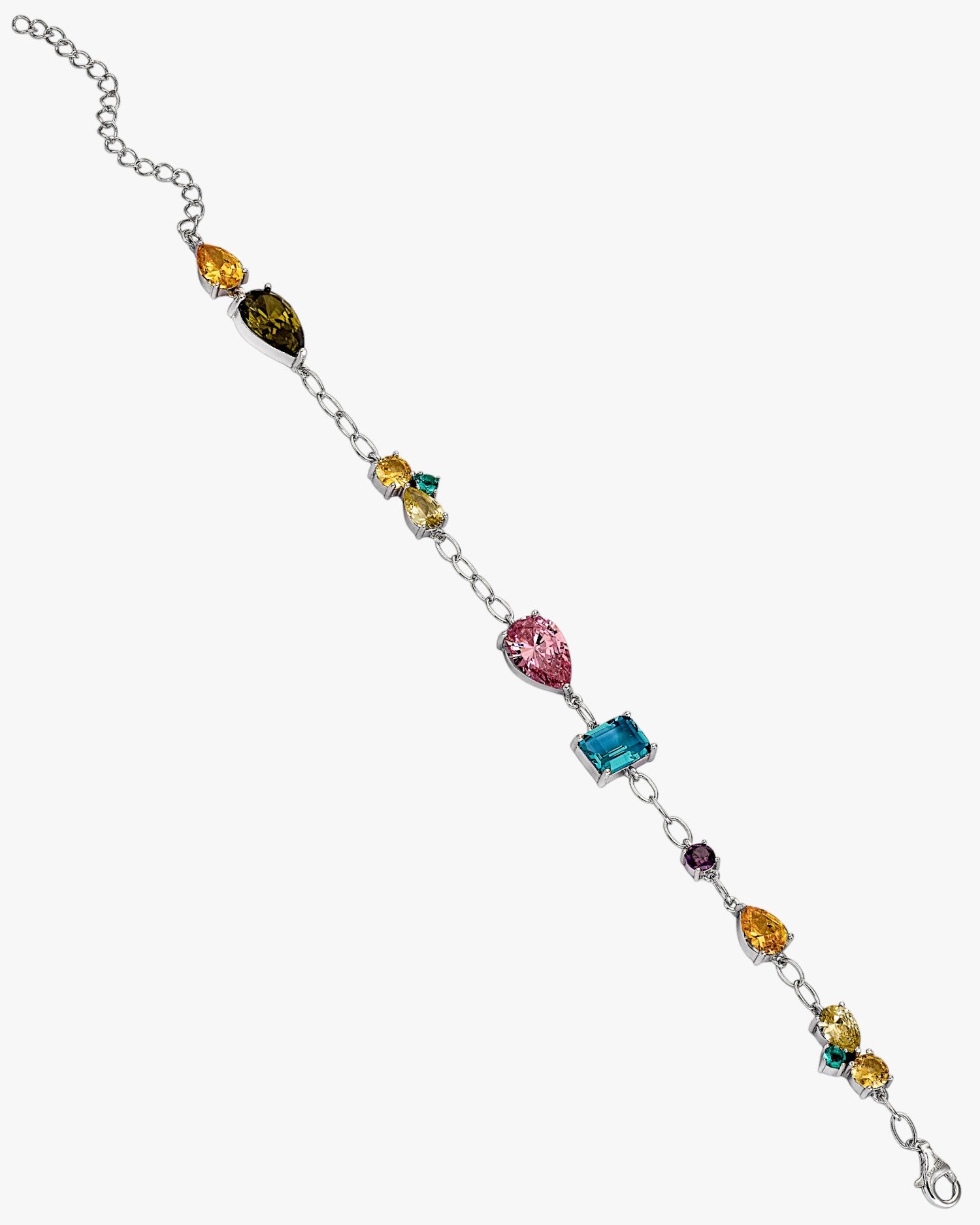 Pulseras con piedras de colores brillantes multi talla