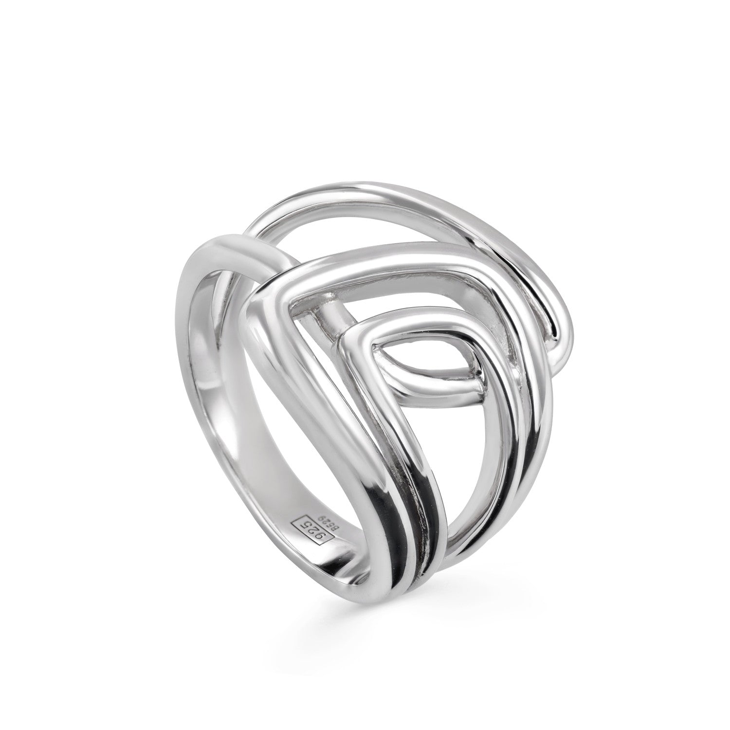 Rings Large design irregular in silver