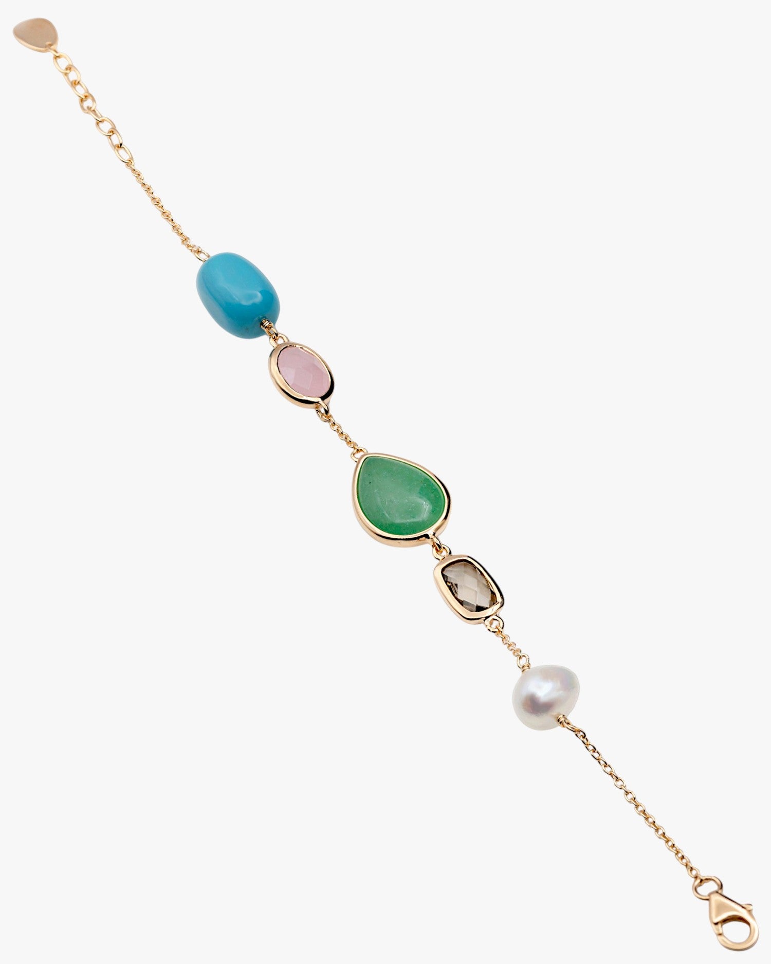 Bracelets with stones, designed in autumnal tones