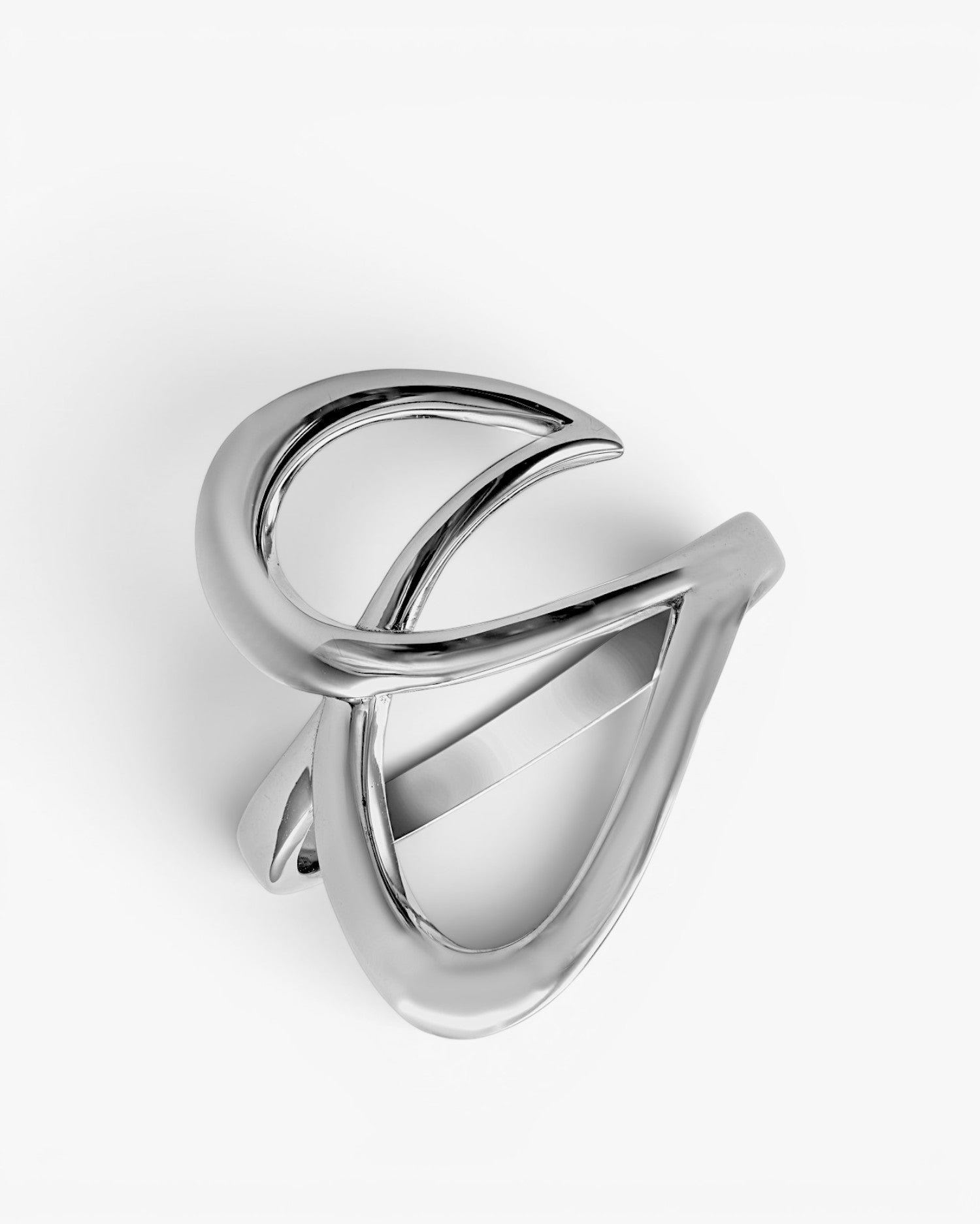 Anillos de diseño de plata lisa diseño garabato
