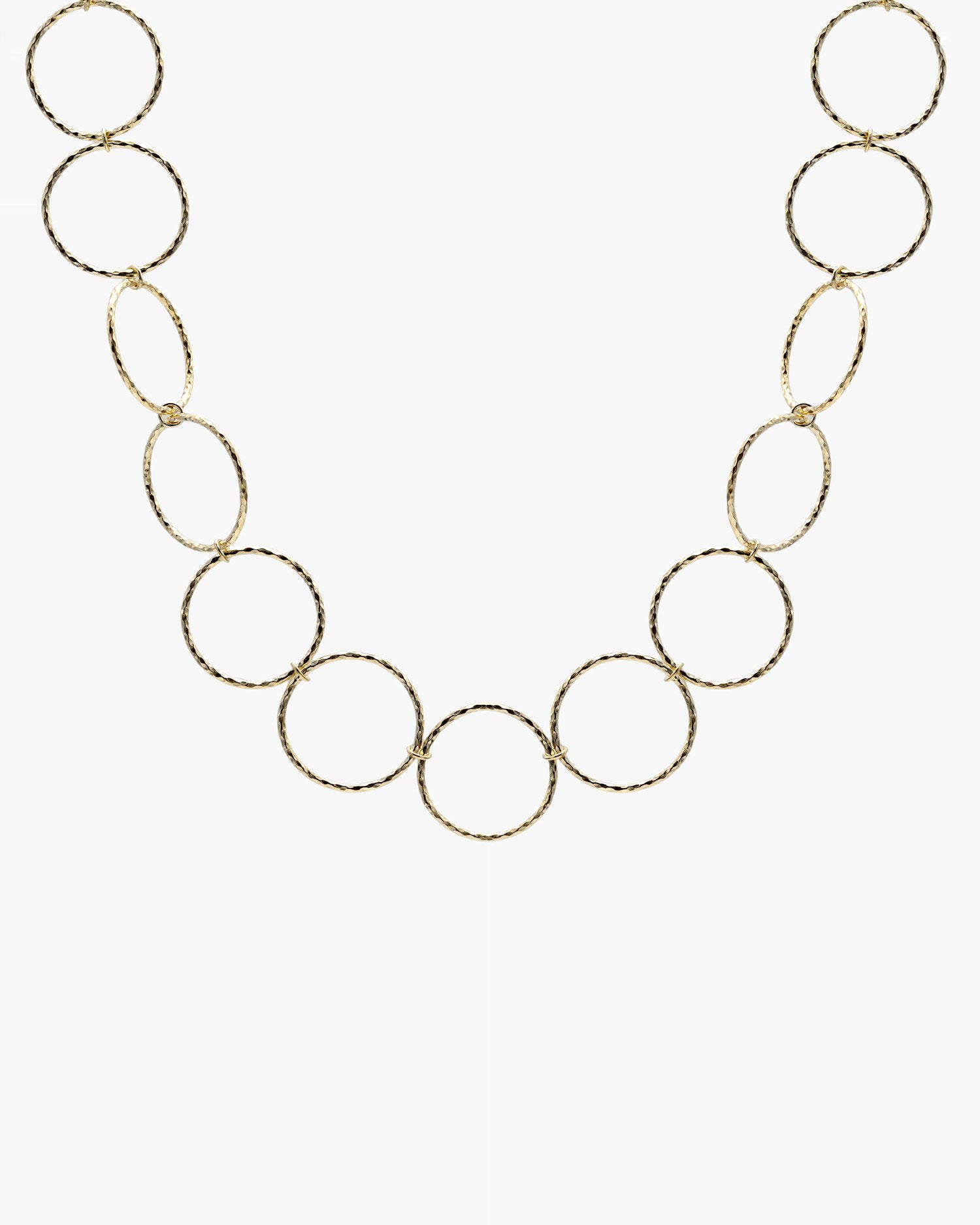 Gold-plated silver choker with a boho-style hoop design