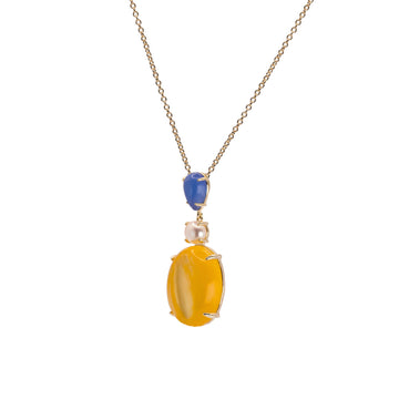 Collares con piedras naturales en tono citrine