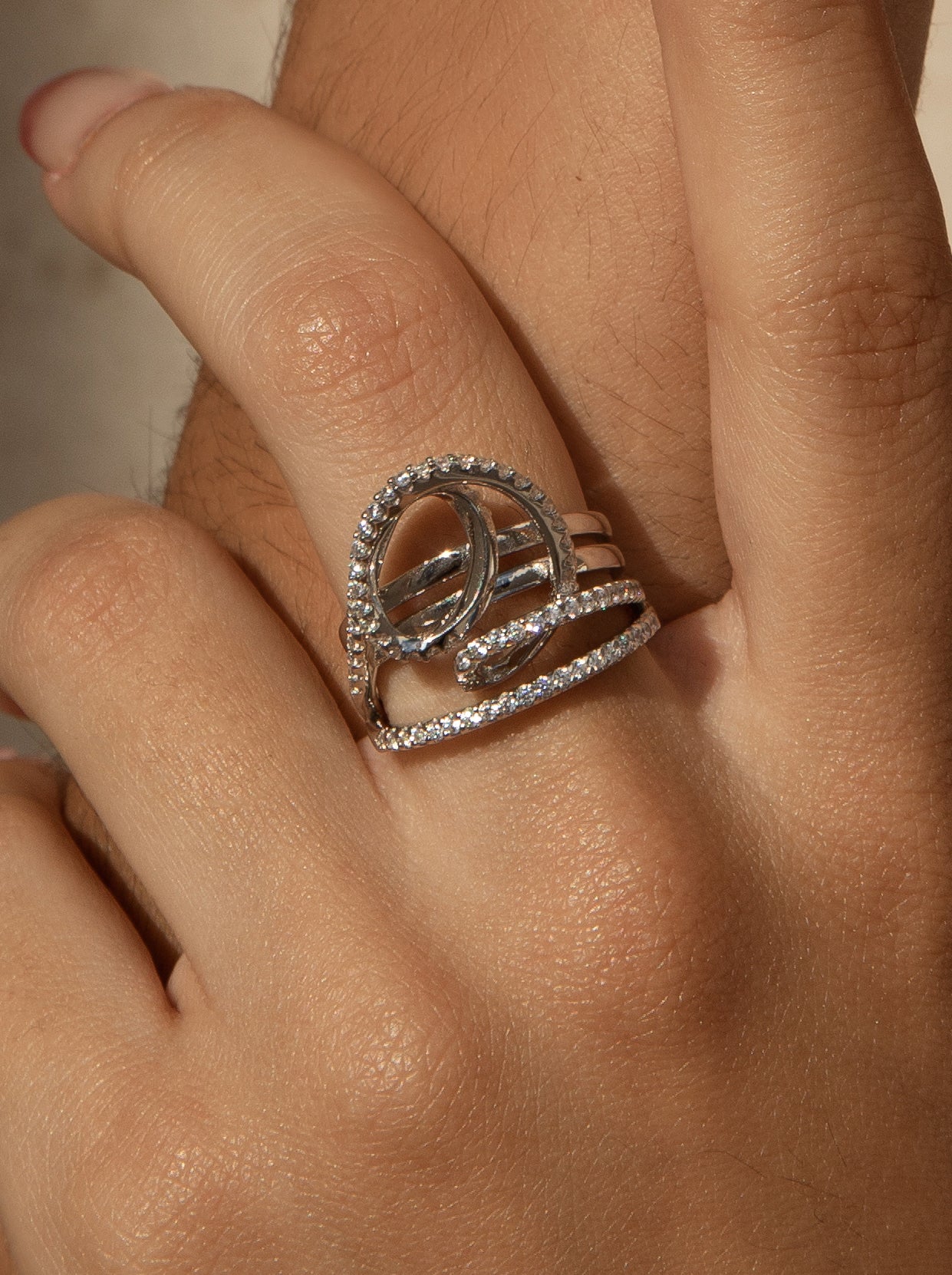 Anneaux de design avec rails à emboîtement