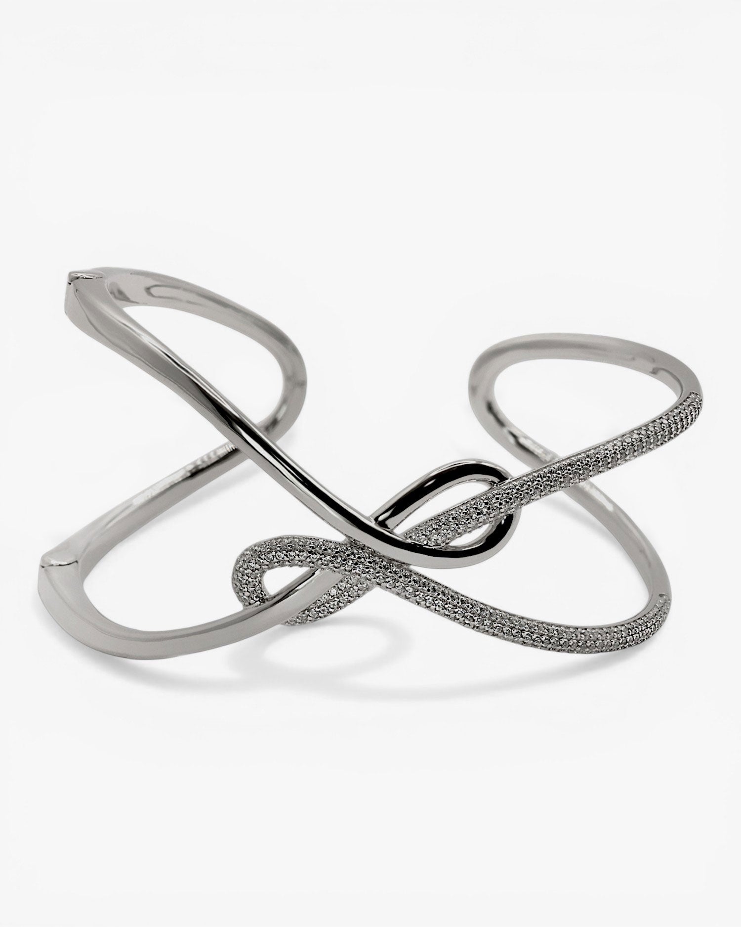 Pulsera esclava diseño doble nudo con circonitas