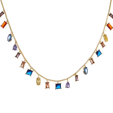 Collares con colgantes diseño piedras multicolores