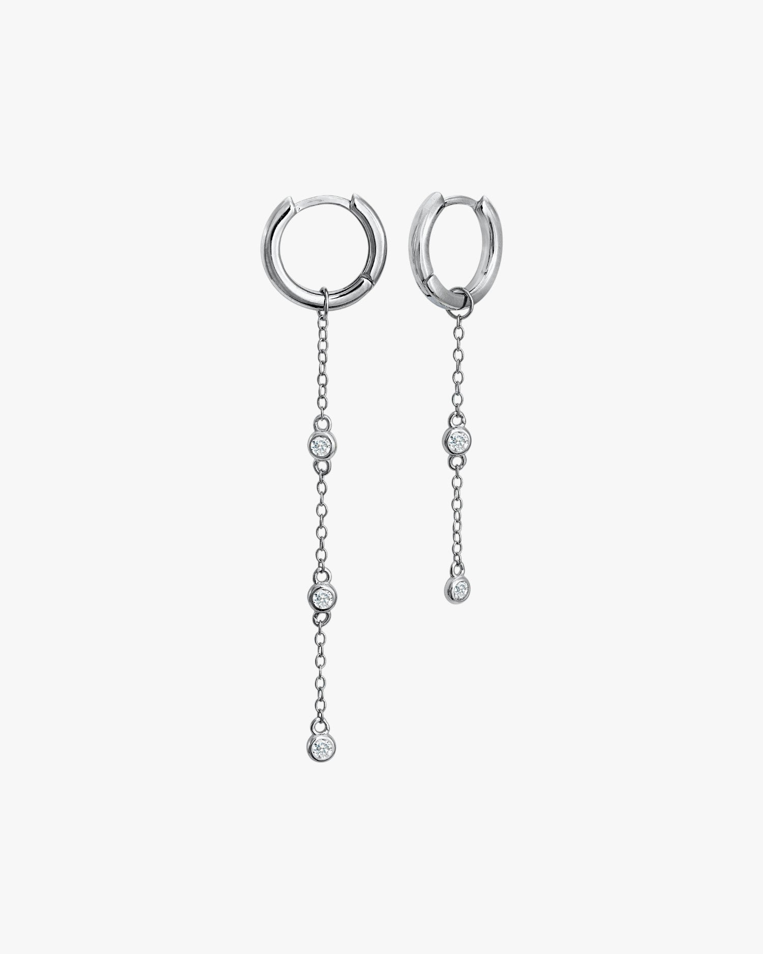 Boucles d'oreilles pendantes de style créole avec chaînes