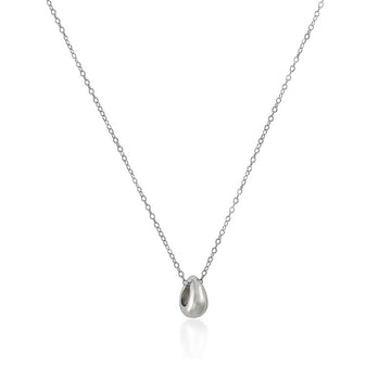 Small plain silver teardrop pendants