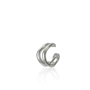 Ear cuff de plata formado por dos aros