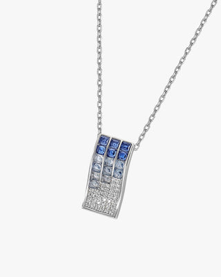 Collares con piedras triple raíl tonos azules