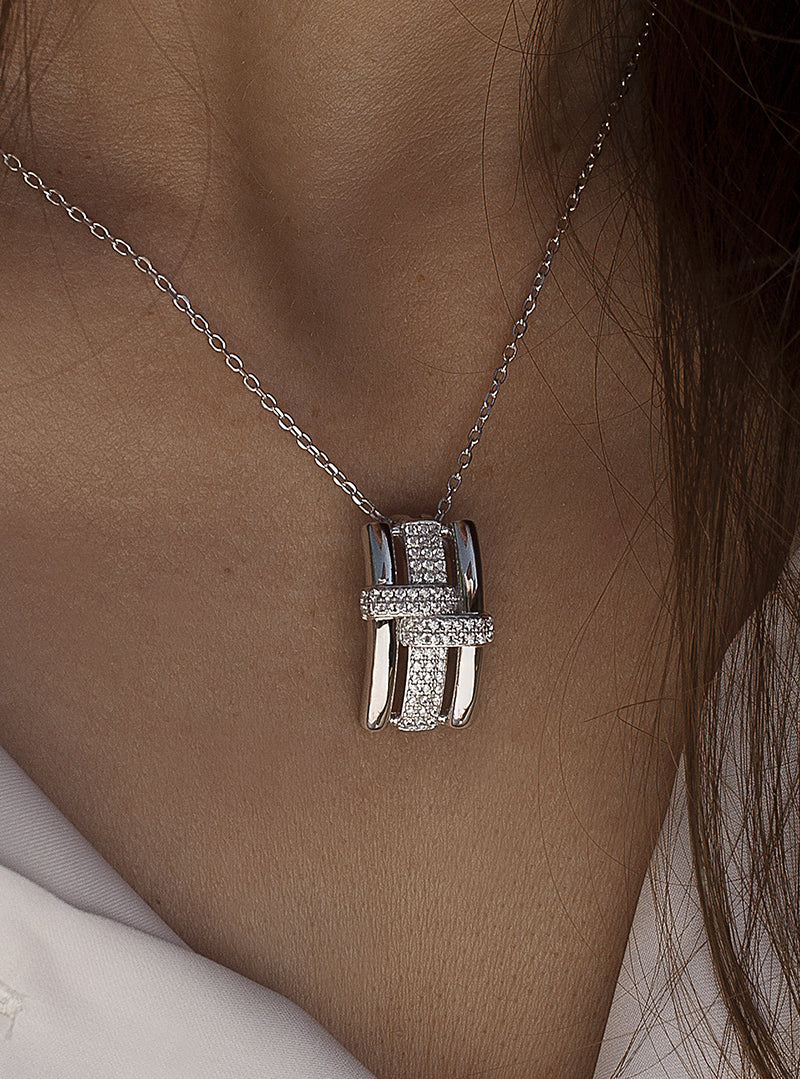 pendant brilliant silver design buckle