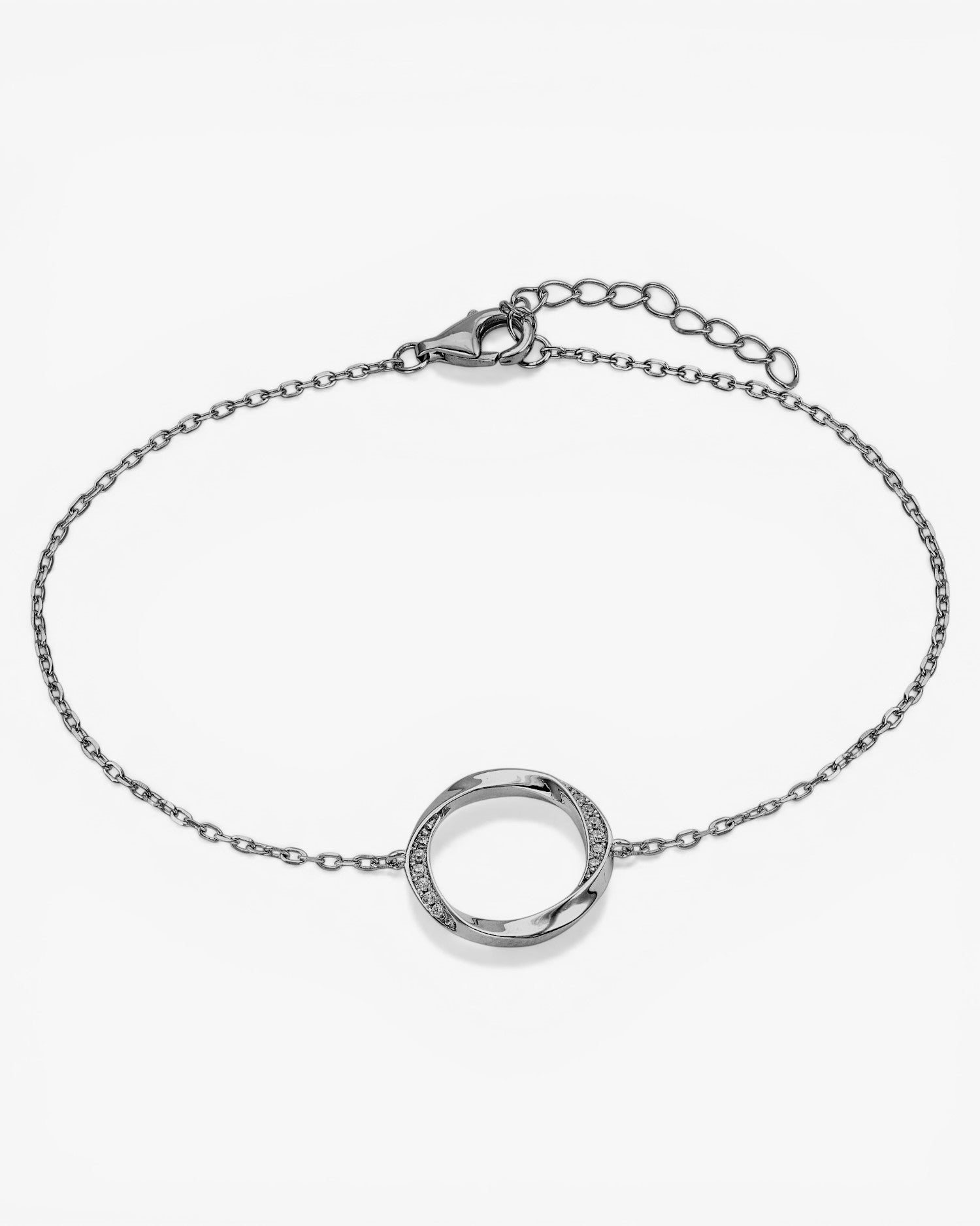 Pulseras finas diseño círculo envolvente y circonitas