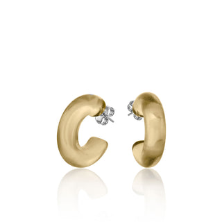 Pendientes aro originales en tono amarillo