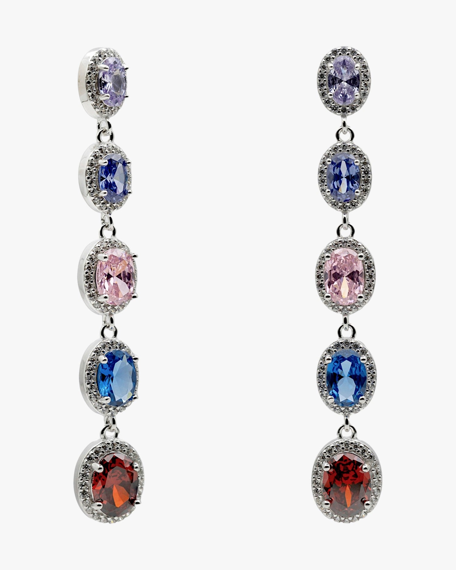 Pendientes de piedras de colores tonos vibrantes