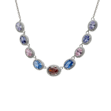 Collar con piedras de colores tonos vibrantes