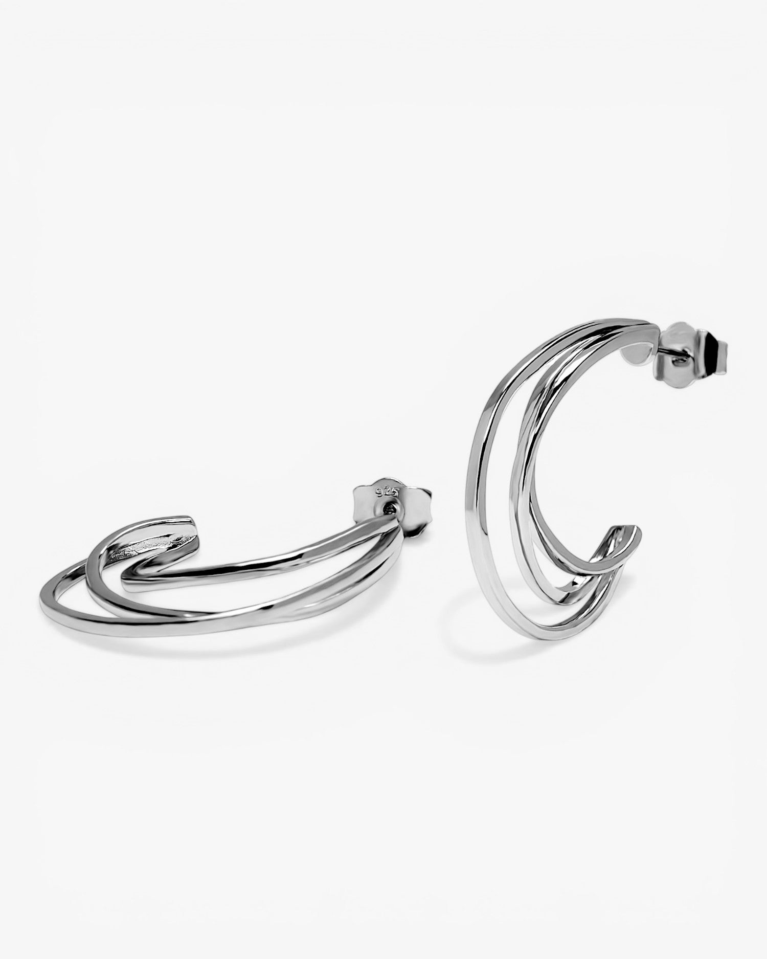 Pendientes aro diseño original con railes irregulares