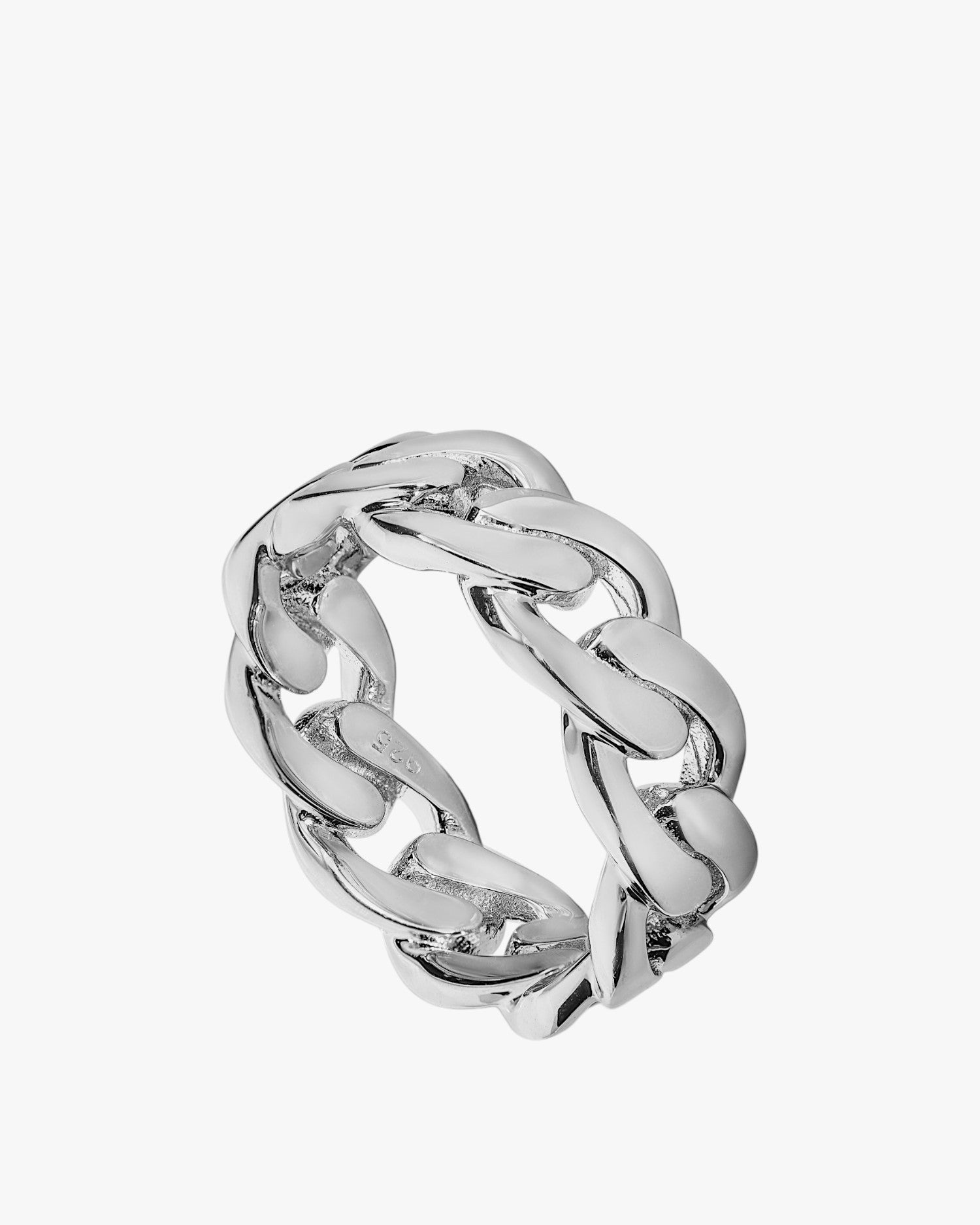 Anillo de plata diseño original eslabon