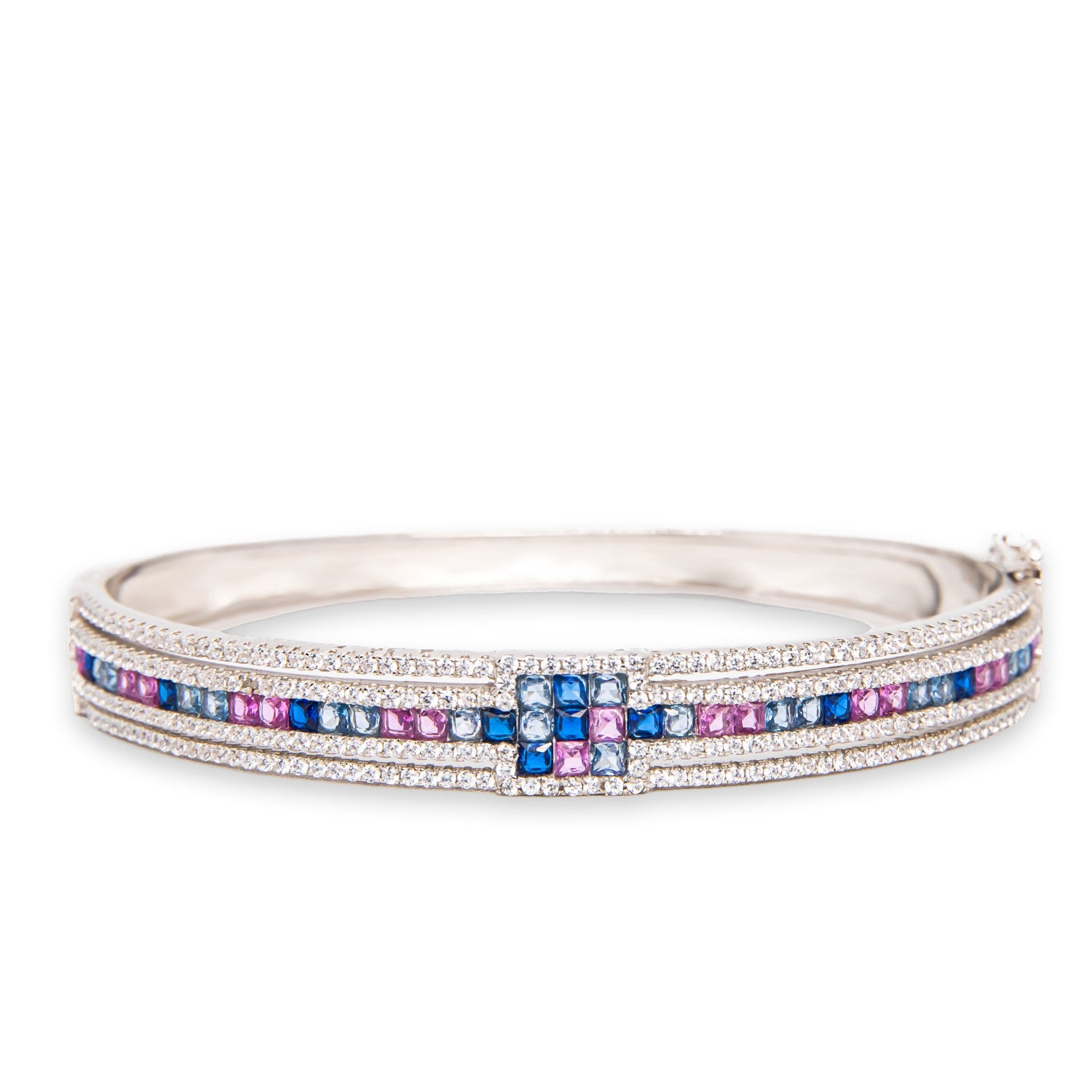 Pulseras esclavas con piedras en tonos azules