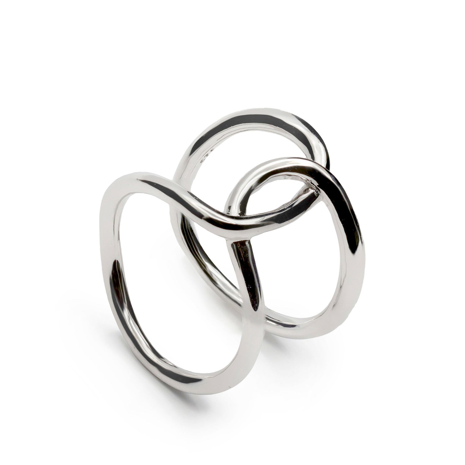 Anillo de plata ancho diseño original