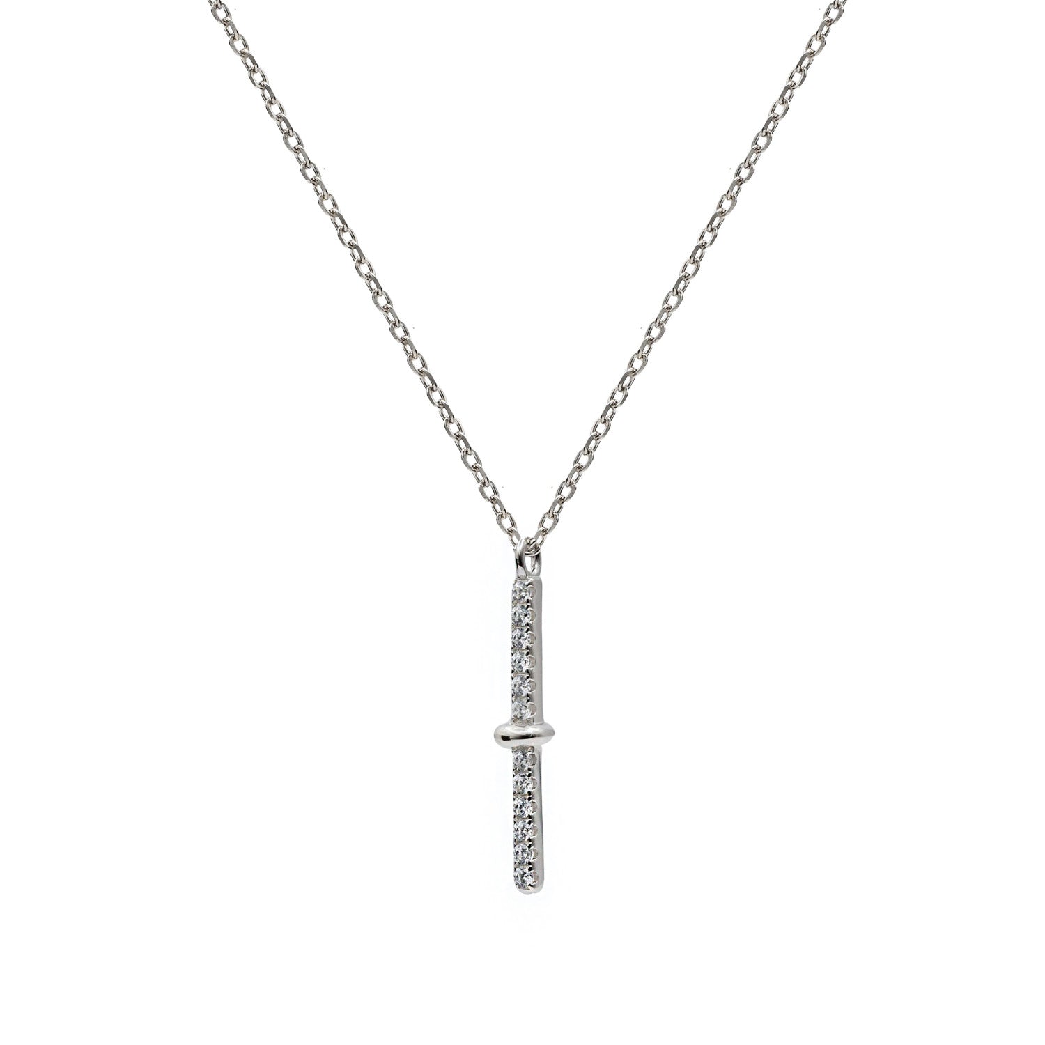 petit collier avec zircons linéaire