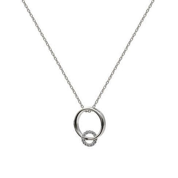 Collar con circonitas diseño doble circular