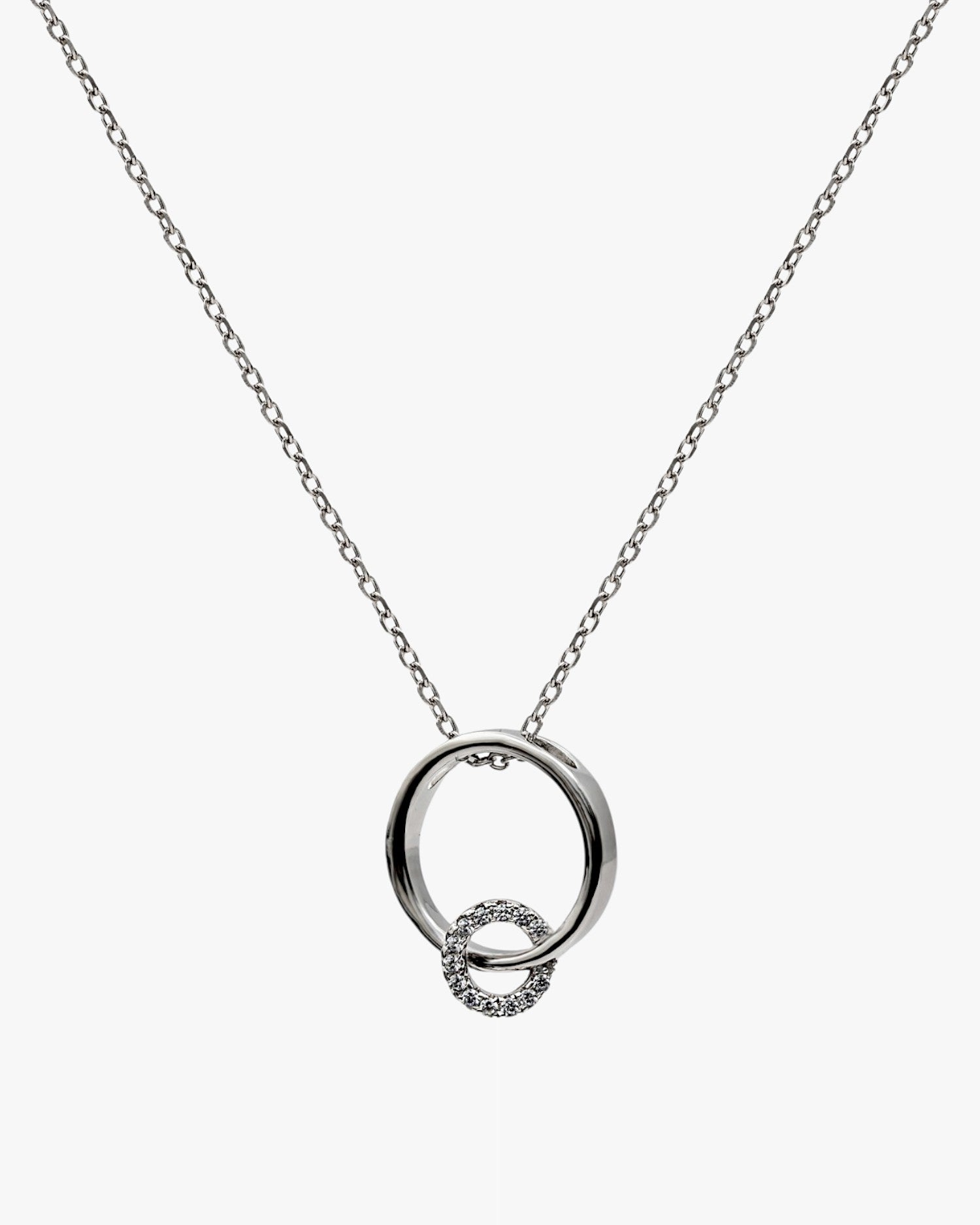 Collar con circonitas diseño doble circular