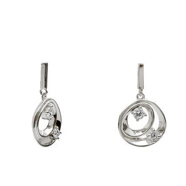 Boucles d'oreilles argent originaux avec design abstrait