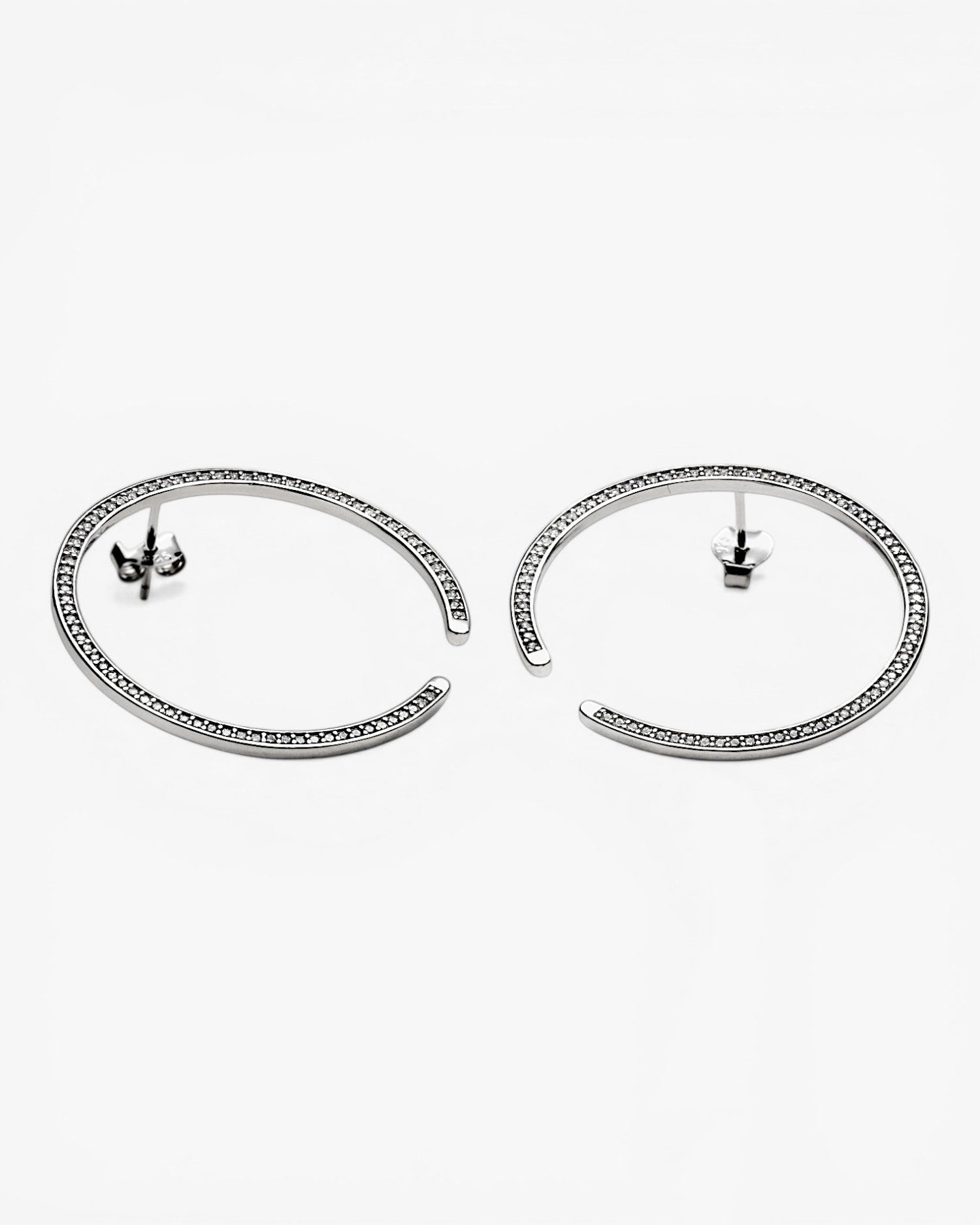 Pendientes semicirculo con circonita