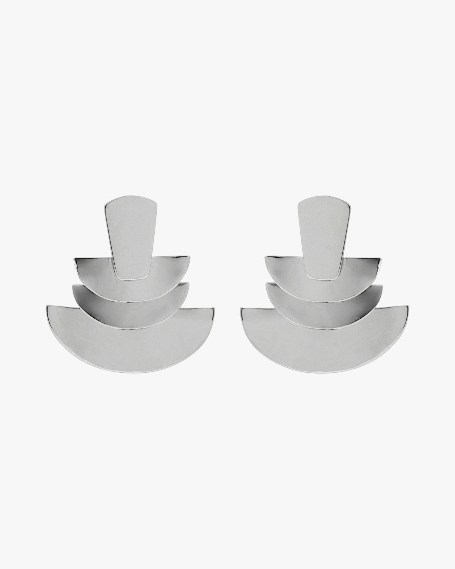Pendientes originales diseño triple semicírculo