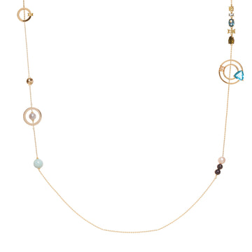Elegant long necklaces with pearls and stones
