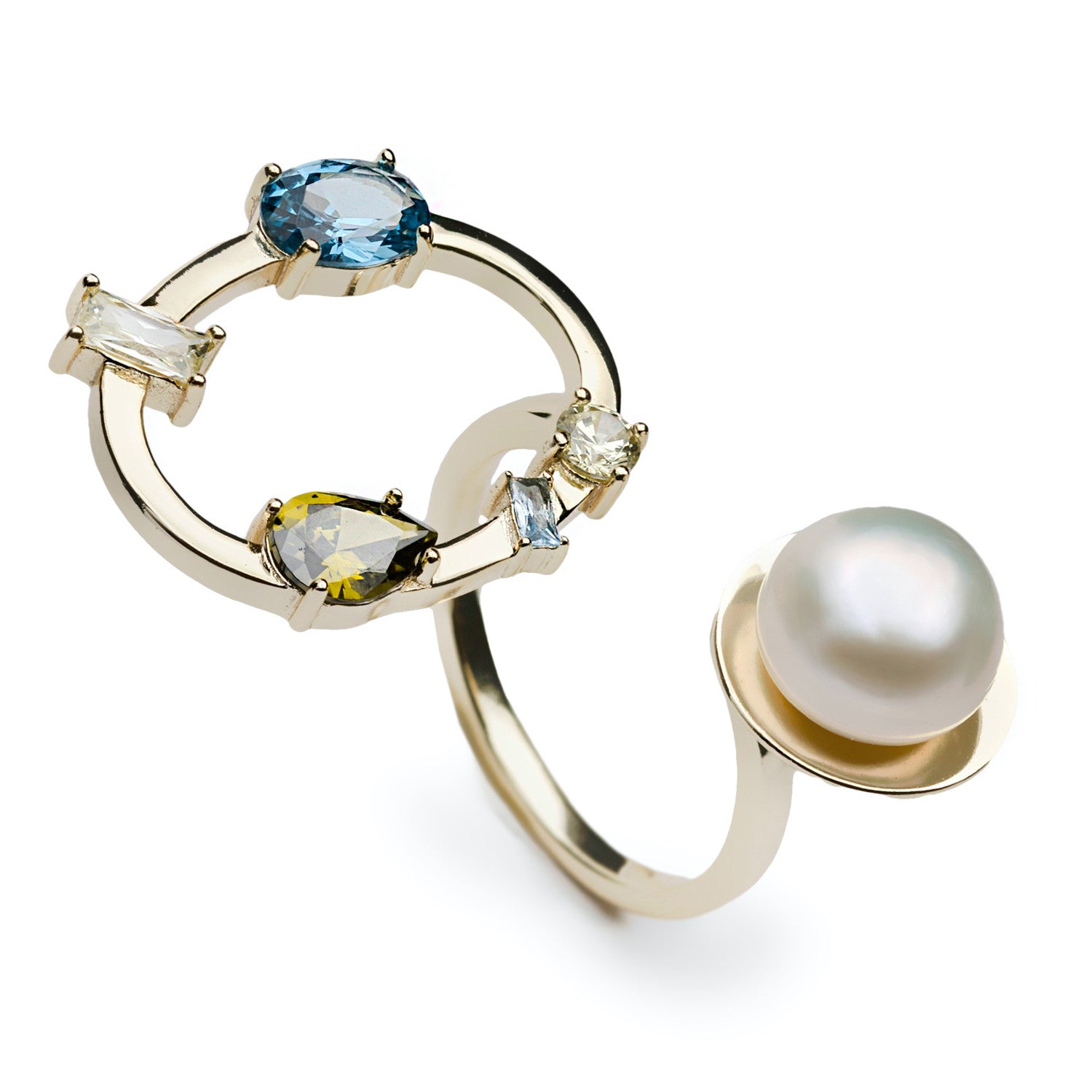 Anillos de diseño de estructura abierta y circular