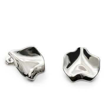 Pendientes originales de plata diseño fluido y orgánico
