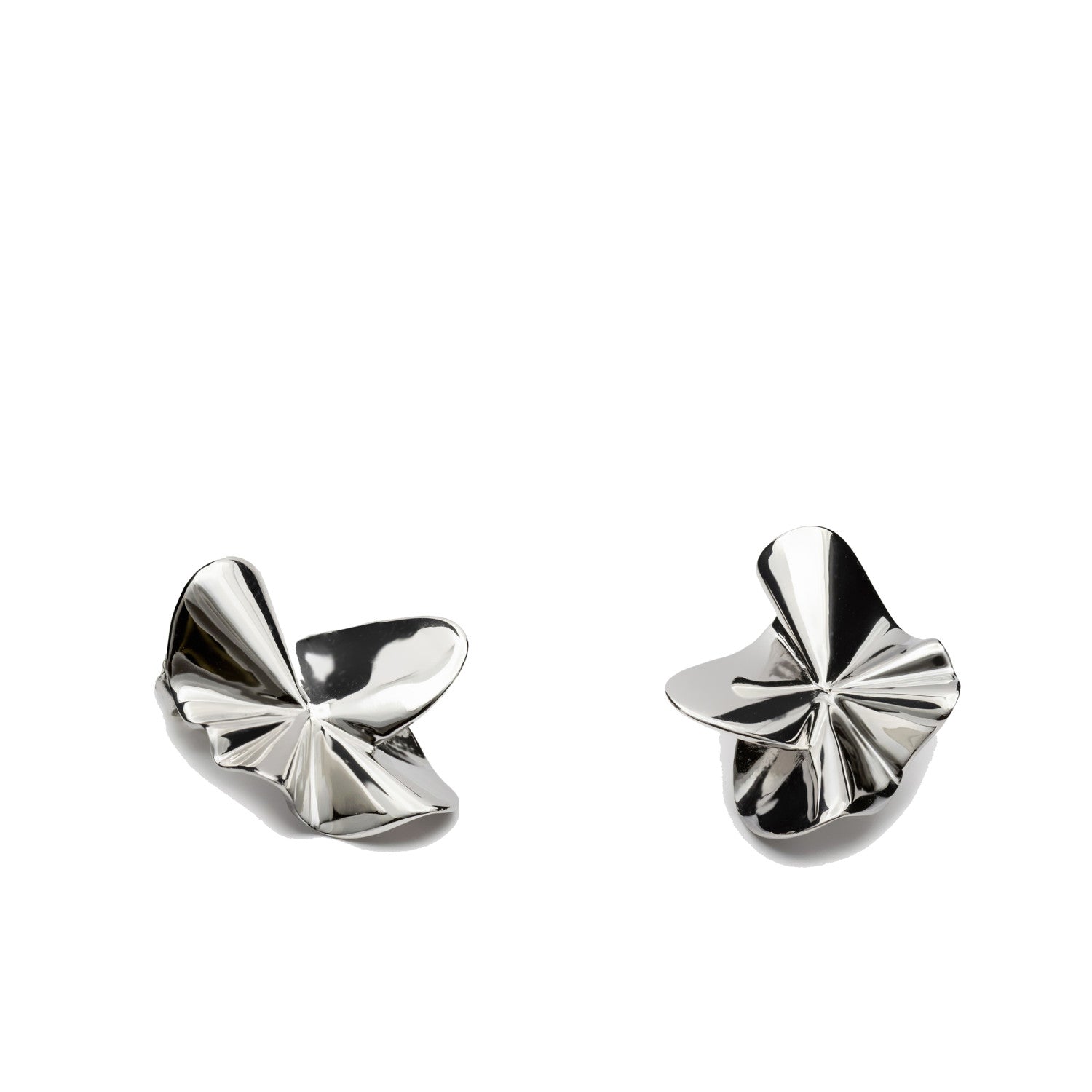 Boucles d'oreilles originaux design de pétales ondulés