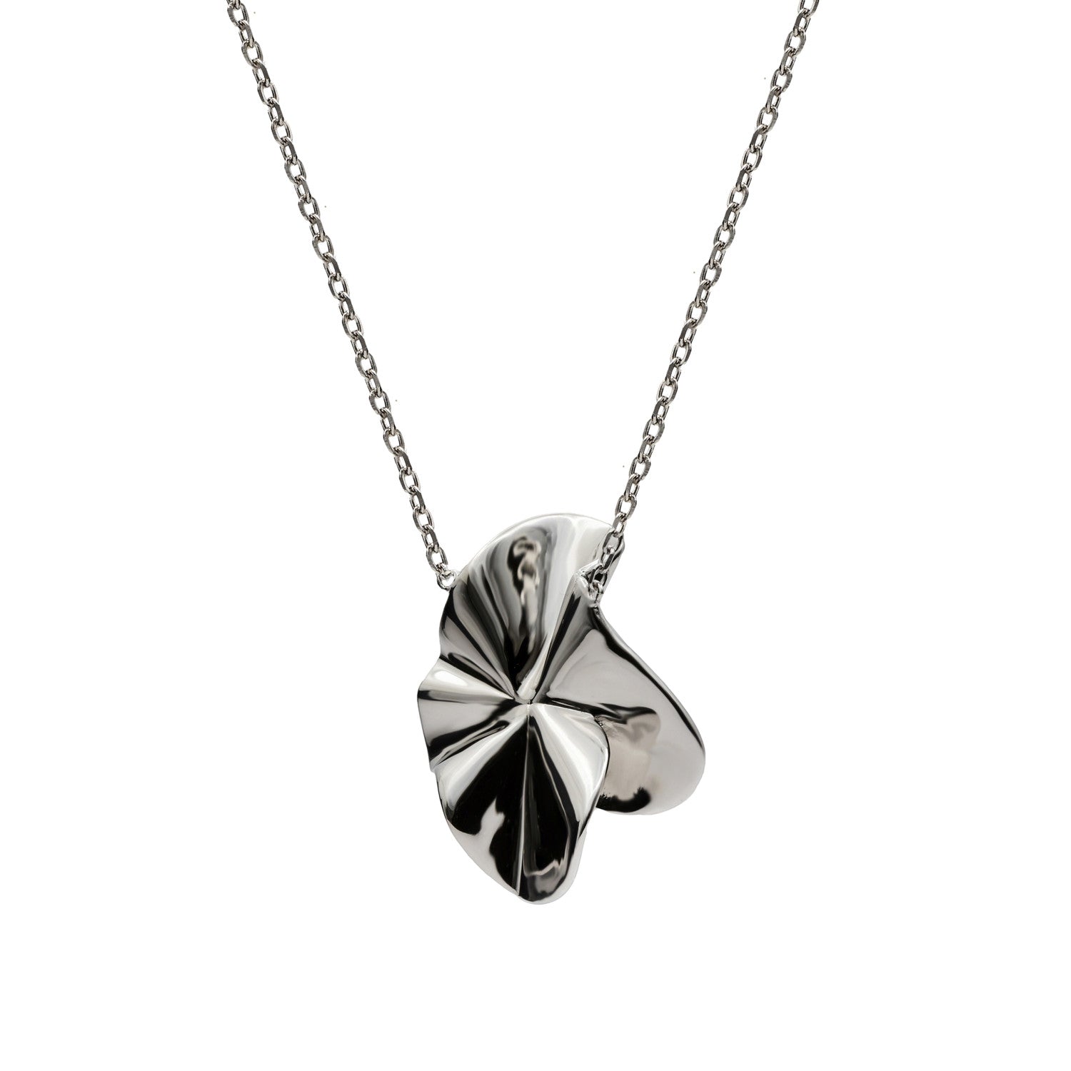 colliers argent originaux de ondulée style pétales