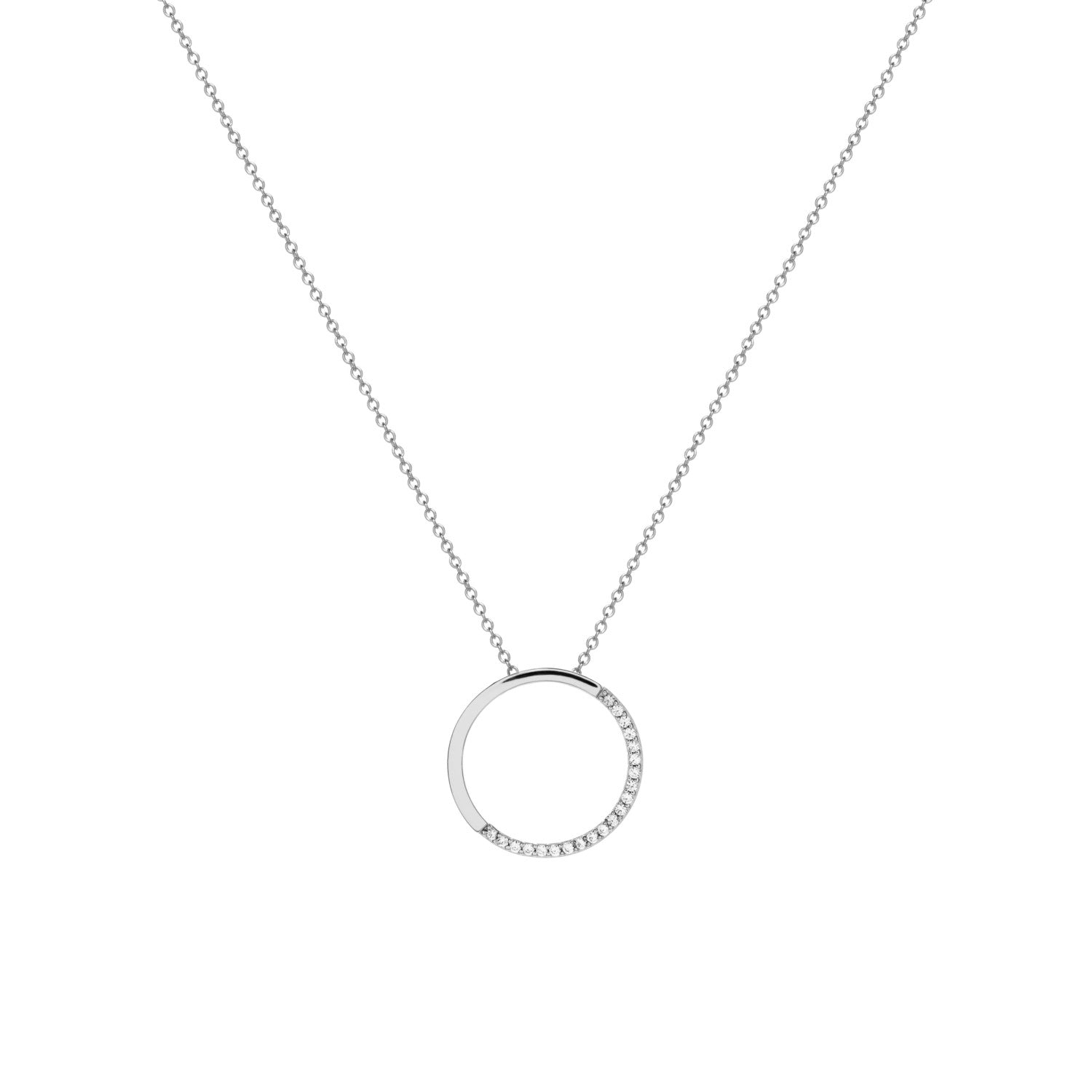 collier double cercle avec zircons