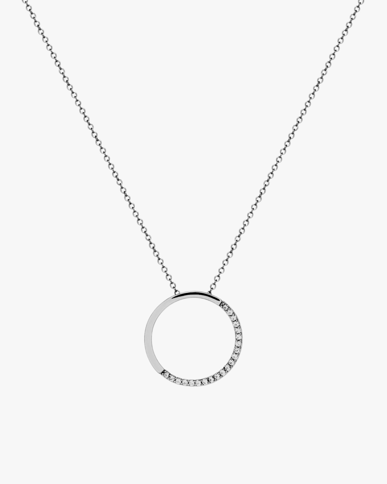 Collar doble circulo con circonitas