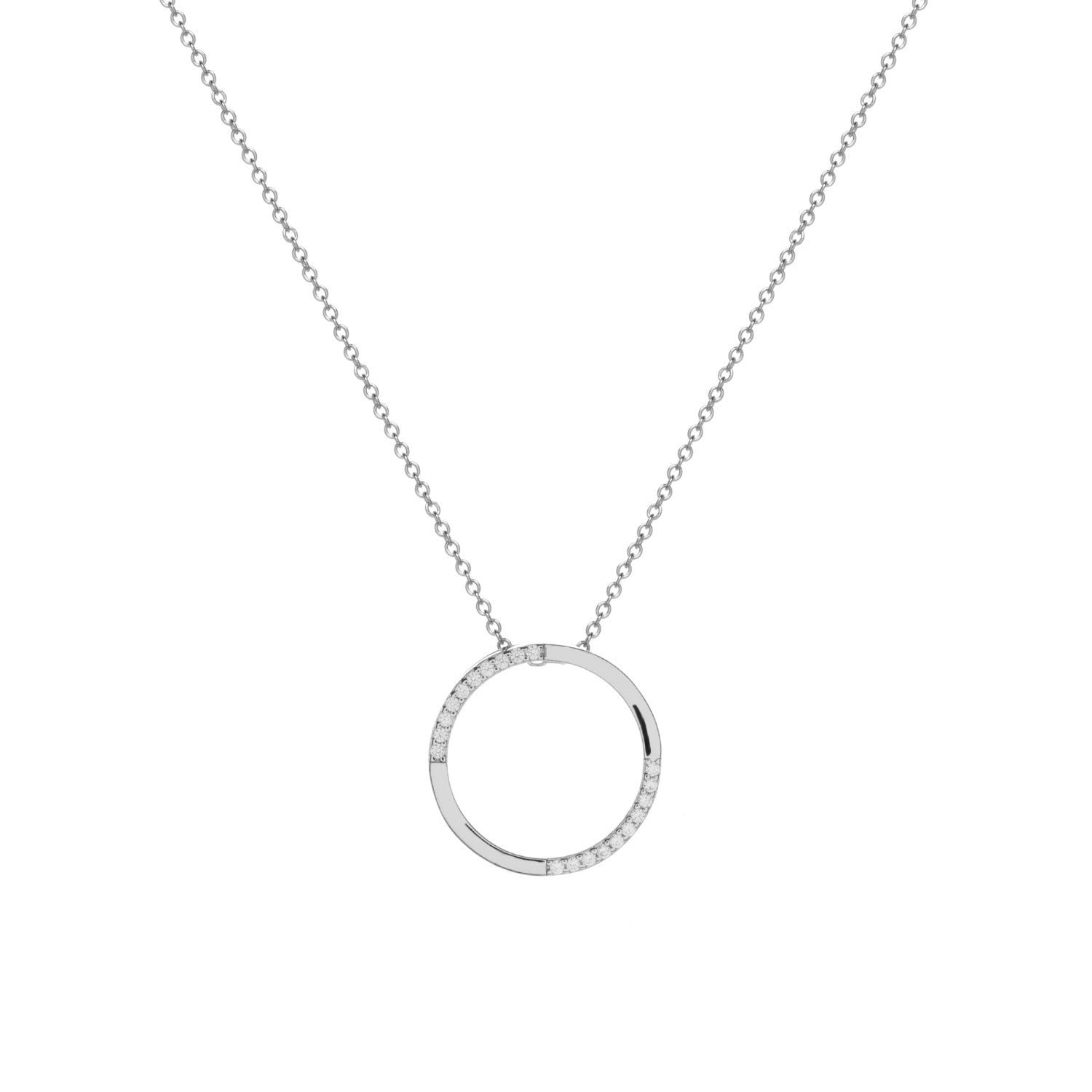 Collar original circulo con circonitas