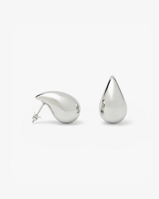 Pendientes originales en forma de gota en plata
